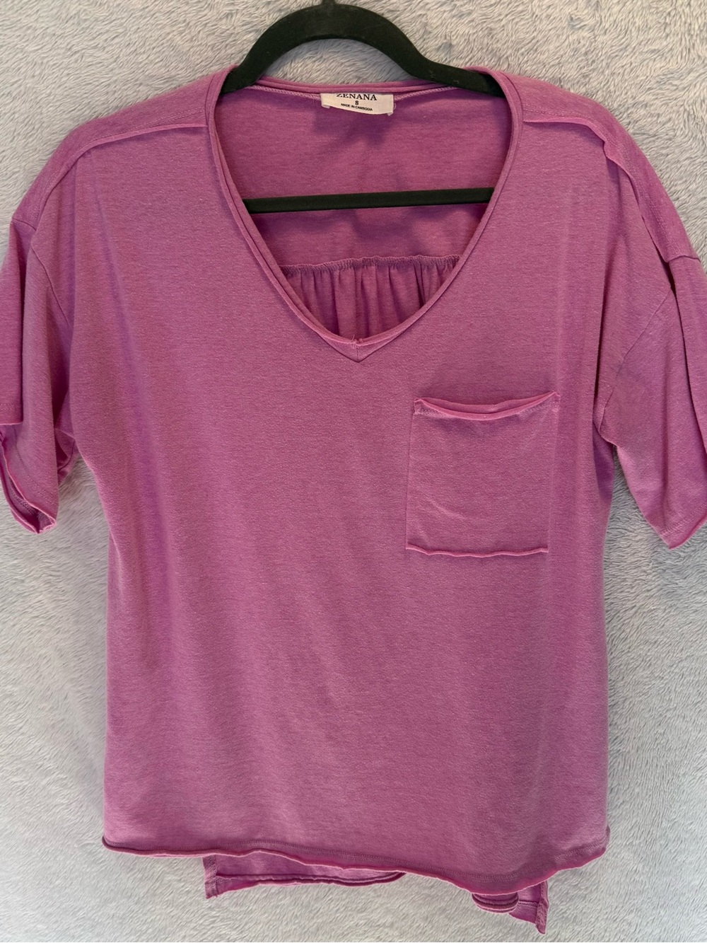 Artsy Feminine Y2K 90s Pink Short Sleeve Pocket Tee Zenana Cottage-core Grunge